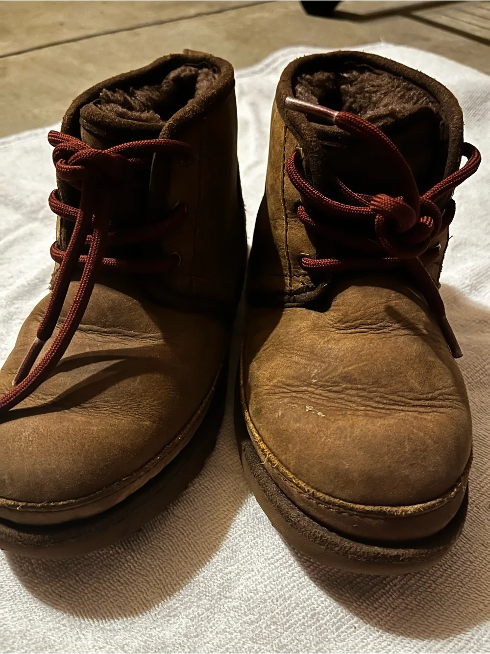 UGG Kids Brown Lace-Up Waterproof Boots